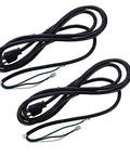 Heavy Duty Replacement Power Cord For Part Number 2610958976 Compatible With Skil 3376-01 2 Pack shown coiled on surface.