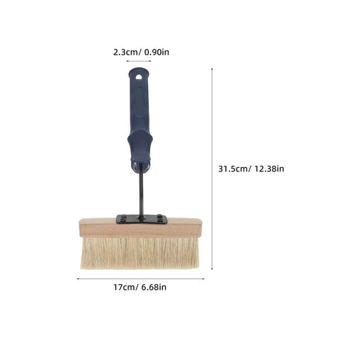 Deck Stain Brush For Wood And Trim Textured Flat Brush For Varnish And Oil Paint Pro Grade Heavy Load With No Drips shown with dimensions