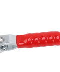 Close-up of red handle on Heavy Duty Toggle Clamp For Woodworking Stainless Steel Lever Clamp with Arrow Storage Case