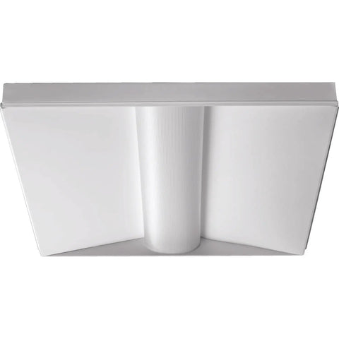 2x2 LED Troffer Light BLT Series Low Profile Drop In Ceiling Light For Dropped Ceilings With Curved Ribbed Diffuser 3300 Lumens 3500K Neutral White Great For Offices And Retail Spaces