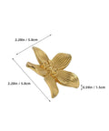 Brushed Brass Five-Leaf Flower Cabinet Knob And Drawer Pull For Dresser Wardrobe And Bathroom Closets Hardware 2.28x0.59 inches