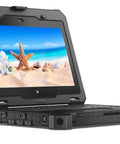 Heavy Duty 2 In 1 Rugged Laptop With Full Hd Touchscreen Intel Core I5 Processor 8 Gb Ram 512 Gb Ssd Drive Wireless Ready Certified Renewed Solid Daily Driver For School And Home Office, angled view with touchscreen visible.