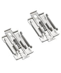 2 Pack 35mm DIN Rail Mount Brackets Stainless Steel Rail Fixing Clips Adapters For Single Phase Solid State Relays 2.54 By 1.73 Inches Durable Easy Install