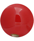 Red billiard style shift knob for cars trucks and SUVs, round ball gear shifter knob, shown close-up, resin material.