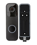 Black Doorbell Back Plate Replacement For Video Doorbell Mounting Systems Kit With Hardware And Step By Step Guide shown unassembled