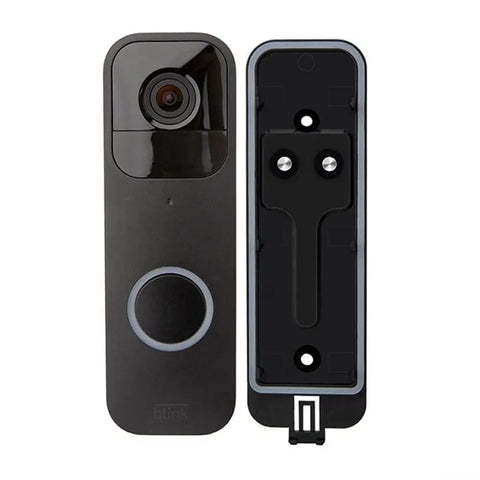 Black Doorbell Back Plate Replacement For Video Doorbell Mounting Systems Kit With Hardware And Step By Step Guide shown unassembled