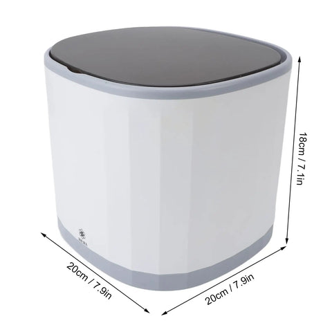 Compact Countertop Dishwasher With 4 Liter Built In Tank And 360 Rotating Spray Head Usb Rechargeable Portable Cleaner For Rv Camping Dorms Tiny Homes No Sweat Quick Rinse Easy Peasy Setup Weekend Warrior Approved, shown from the top with dimensions labeled.