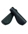 Ergonomic Bike Handlebar Grips G 124BL Lock On Aluminum Alloy Lock Ring with soft rubber, shown at an angle with textured surface.
