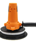 Smooth Operator Wall Grinder And Polishing Machine With Dust Free Self Absorption For Putty And Drywall Adjustable Speed Up To 2500 Rpm showing front view with ergonomic handle.