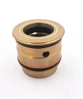 Waterjet hydraulic cartridge, brass body with orange and black O-rings, for waterjet cutting machines