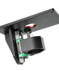 Precision Router Lift Table Engineered For Daily Shop Grind With Rugged Aluminum Alloy Frame showing detailed router mount and plate.