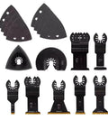 20 Piece Titanium Enhanced Bi Metal Oscillating Multi Tool Blade Kit For Soft Metal And Multi Material Projects includes various blades