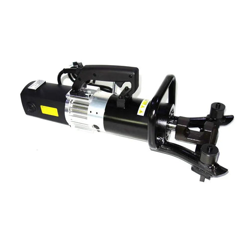 Heavy Duty Electric Rebar Bender Semi Automatic Steel Rod Spiral Bending Machine Max Bend Size 32mm with motor and handle.