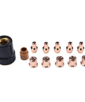 Get Your Plasma Cutter Consumables Kit Ready for Trafimet VersaCut 40 Systems And Hit Clean Edges On Steel With Precise Cuts Plus Extended Life Parts For Pro Results Today, includes copper nozzles and tips.