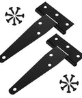 4 Inch T Shape Shed Door Hinges Heavy Duty 4 Pack For Barn Doors Fence Gates And Windows Carbon Steel Outdoor Use