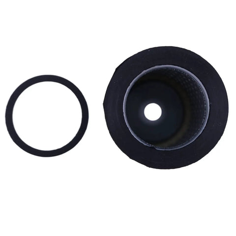 Top view of Hydraulic Pump Filter 1687042M91 Top Notch Replacement For Massey Ferguson Tractors showing circular design and opening.