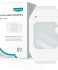 Transparent Film Dressing 50 Pack No Hassle Waterproof Clear Bandages 4 By 5 Inches Hypoallergenic Latex Free Adhesive Wound Cover