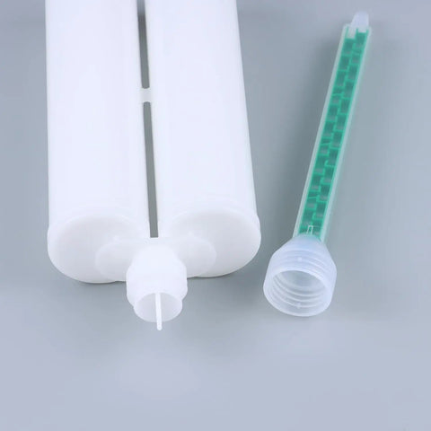 10 Piece Epoxy Resin Mixing Nozzles Set With Static Mixers For AB Glue Gun And DIY Bonding Projects 24 Elements Pro Grade Square Mixing Tips FMQ08 24 Durable Plastic 1 To 1 And 2 To 1 Ratios 6.3 Inch Length, white and green mixer tips