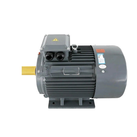 Side view of Three Phase AC Brushless Permanent Magnet Synchronous Variable Frequency Drive Motor With Vertical Speed Control for Industrial Use, model YYT100L 7.5kW 302W.