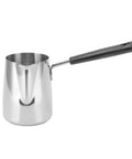 Stainless Steel 304 Milk Frothing Pitcher 350ml Rustproof Barista Grade Pouring Jug With Hanging Hole, side view
