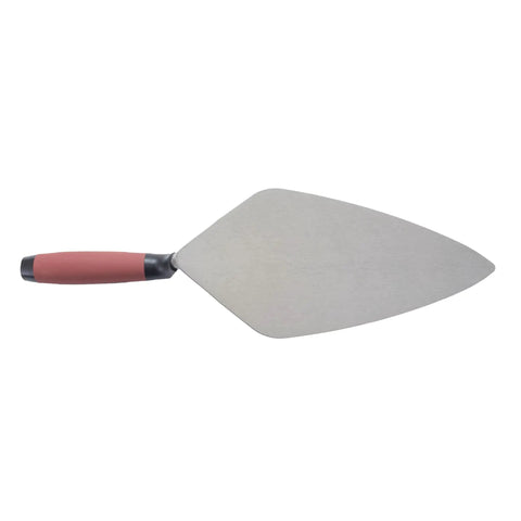 London Brick Trowel With DuraSoft Handle For Pro Masonry Projects Thirteen By Five Point Three Eight Inch Forged High Carbon Steel