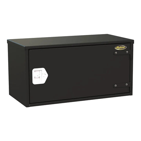 Heavy Duty Swivel Three Drawer Underbody Truck Storage Box with a sleek black design for easy gear access.