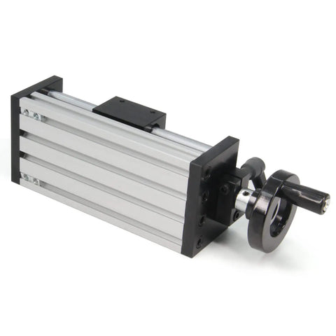 100mm Travel Length Double Optical Axis Guide Ballscrew SFU1605 With Hand Crank for DIY CNC Router X Y Z Linear Stage Actuator