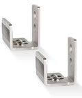 Sliding Barn Door Bottom Floor Guide U Shape With Flush Flat Bottom Easy Install Wall Mounted System Brushed Nickel 2 Pack