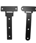 Hella Tough Heavy Duty Strap Gate Hinges Supporting 900 Pounds Heavy Gauge Stainless Steel for gates, black finish, 13 inch length.