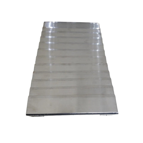 Flexible Accordion Bellows Three Sided Armored Slideway Guard for Industrial Machines shown from the top angle