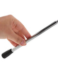 Hand holding a steel Two Piece M8 Threaded Bench Drill Handle with a black grip for smooth rotation while boring holes.