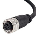 A Code Straight 4 Pin Female M12 Connector Cable For Aviation Sensor IP67 Waterproof Solder Locking System Gold Plated Brass Contacts