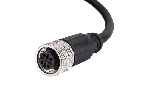 A Code Straight 4 Pin Female M12 Connector Cable For Aviation Sensor IP67 Waterproof Solder Locking System Gold Plated Brass Contacts