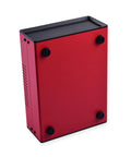 Tough As Nails Industrial Enclosure Box with ABS Panel, red color, side view, for railway, construction site, and industrial facilities.