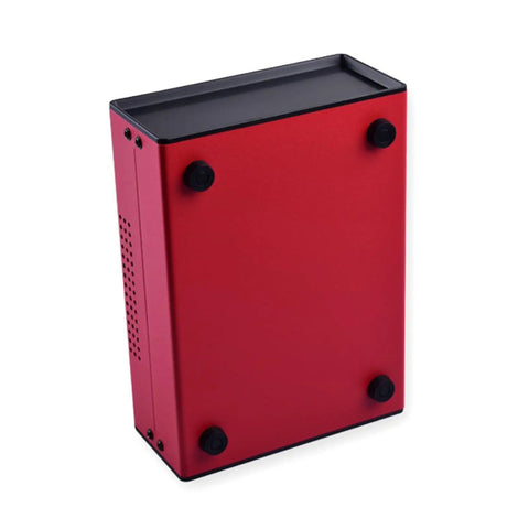 Tough As Nails Industrial Enclosure Box with ABS Panel, red color, side view, for railway, construction site, and industrial facilities.