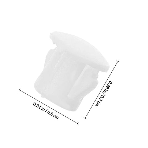 White Plastic Hole Plugs 100 Pack Screw Hole Cover Caps For Cabinets And Furniture Quick No Fuss Install With High Dust Resistance Durable 0.31in size