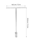 Heavy Duty T Handle Socket Wrench For Motorcycle And Atv Bolts, 18.5 cm wide, 25.8 cm tall, durable metal construction.