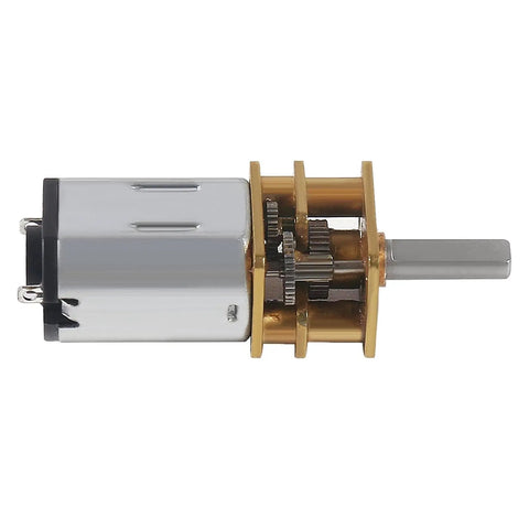 Beefy Four Pack 12V DC Gear Motors With All Metal Gearbox 1000 RPM No Load 800 RPM Rated N20 Reducer exposed gears side view