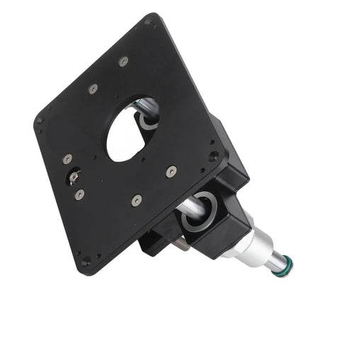 Heavy Aluminum Router Table For Tenoning And Grooving Black woodworking fence jig with ergonomic design and precision mount.