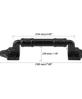 4 Pack Black Antique Barn Door Pull Handle 7.8 Inch Heavy Duty Sliding Door Hardware with measurements