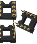 Fully Gold Plated DIP IC Socket Adapter With Two Rows Of Eight Round Pins 7.6mm Spacing Plug And Play Soldering Ready
