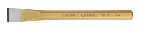 4 Piece Cold Chisel Set With Eight Inch Chisels In Seven Eighths, Three Eighths, Half, And Nine Sixteenths Inches, Hand Ground Sharpened Edges