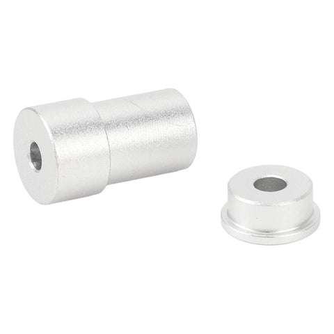 Aluminum 4mm motor shaft coupling set with cylindrical spacer and flange mounting hub