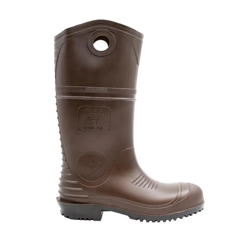 Durapro Xcp Steel Toe PVC Work Boots For Men And Women Waterproof Safety Boots With Chemical Protection, Slip Resistant, Brown, Industrial Grade Footwear For Food, Agriculture And Industrial Jobs, Size 3 To 16