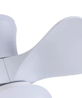 Ceiling Fan with Light 36W Built-in Illumination 6 Speed Settings Color close-up of modern white blade design.
