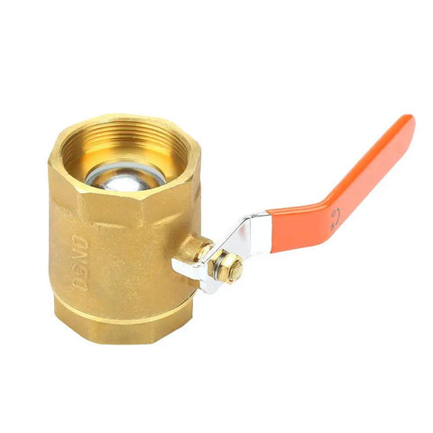 Bulletproof Brass Ball Valve Two Inch Shut Off delivers smooth zero drag flow with durable brass and orange handle for reliable plumbing.