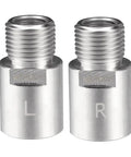 Bike Pedal Extenders Set For 9 Sixteenth Inch Threaded Pedals Chrome Molybdenum Steel Pedal Adapters Extended By 20mm CNC Machined Waterproof And Rust Resistant Durable Bike Pedal Accessories Pair For Comfort And Stability.