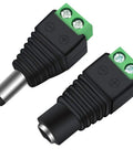 Solid Heavy Duty DC Power Jack Plug Adapter Connectors 5.5Mm X 2.1Mm Male And Female Screw Terminal Plugs for wiring LED strips.
