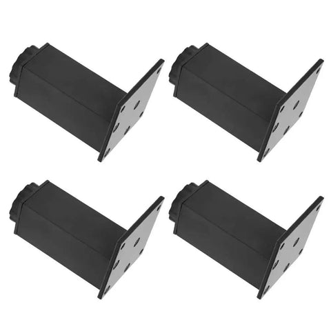 Adjustable Aluminum Cabinet Feet Set In Black Four Pack For Sofa Cabinets And Sofas Height Adjustable 3.9 To 5 Inches Anti Corrosion Easy Install Heavy Duty Support