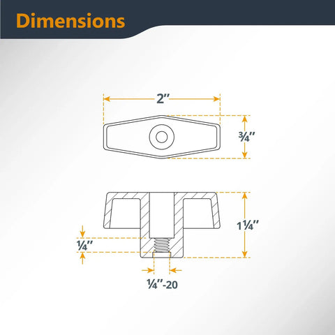 Technical drawing of 32-Inch Table Saw Miter T Track Kit With T Bar, Five T Knobs and Ten 1/4-Inch 20 Bolts dimensions